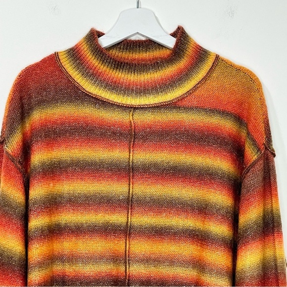 BEACH LUNCH LOUNGE Shadow Wool Blend Ombré Oversized Turtleneck Sweater XL - Picture 5 of 10